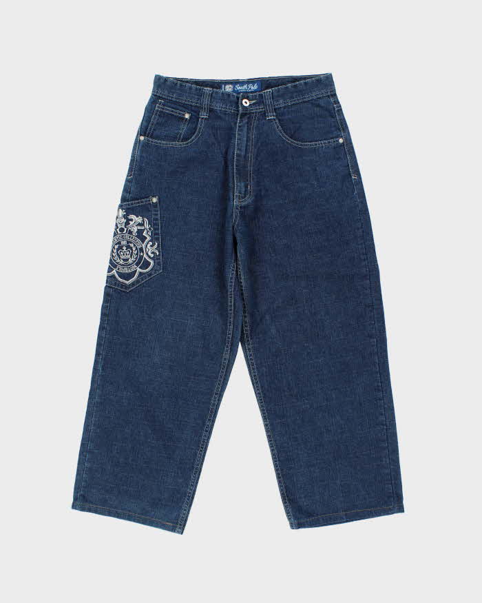Vintage Y2K 00s Southpole Embroidered Baggy Hip Hop Jeans - W32