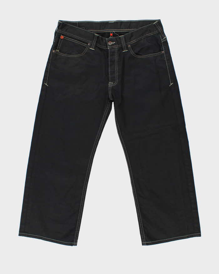 Vintage Y2K 00s Evisu x Puma Black Wide Leg Denim Jeans - W36 L26
