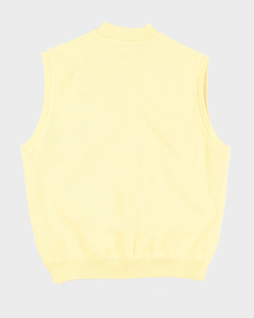 Gieves and Hawkes Yellow Golf Sweater Vest - L