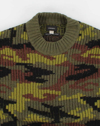 Men's Camouflage Diesel Knit sweater - XXL
