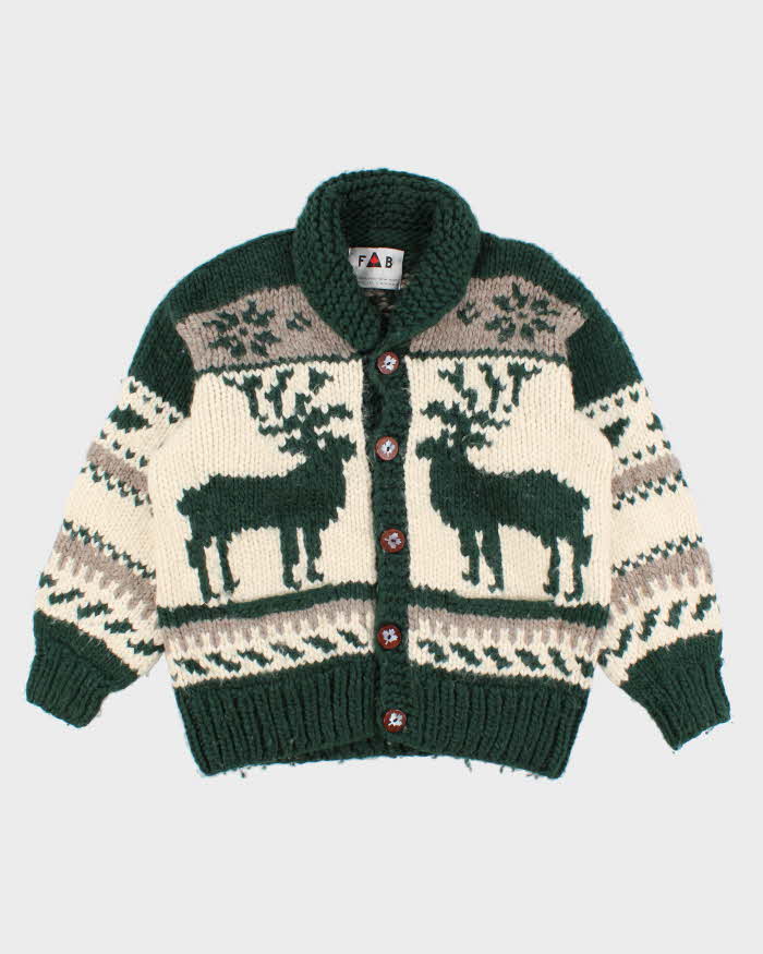 Vintage 90s FAB Canadian Cowichan Cardigan - XXL – Rokit