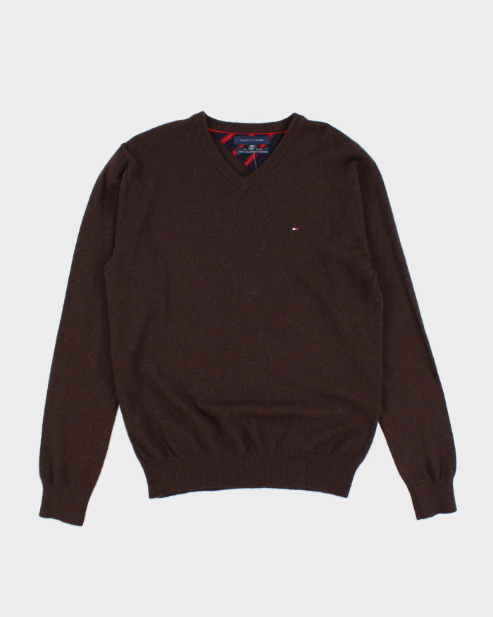 Vintage Tommy Hilfiger Lambswool V-Neck Jumper - L