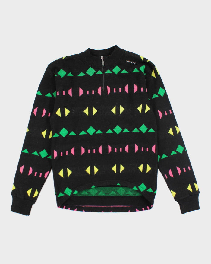 Vintage Santini Quarter-zip Wool Blend - M