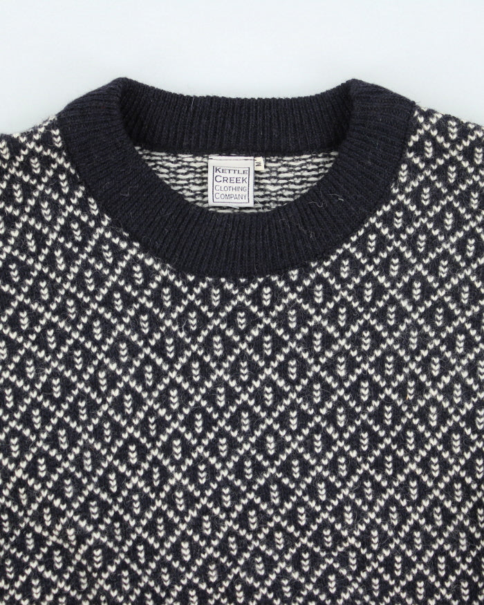Vintage Kettle Creek Wool Blend Chunky Knit Jumper - M