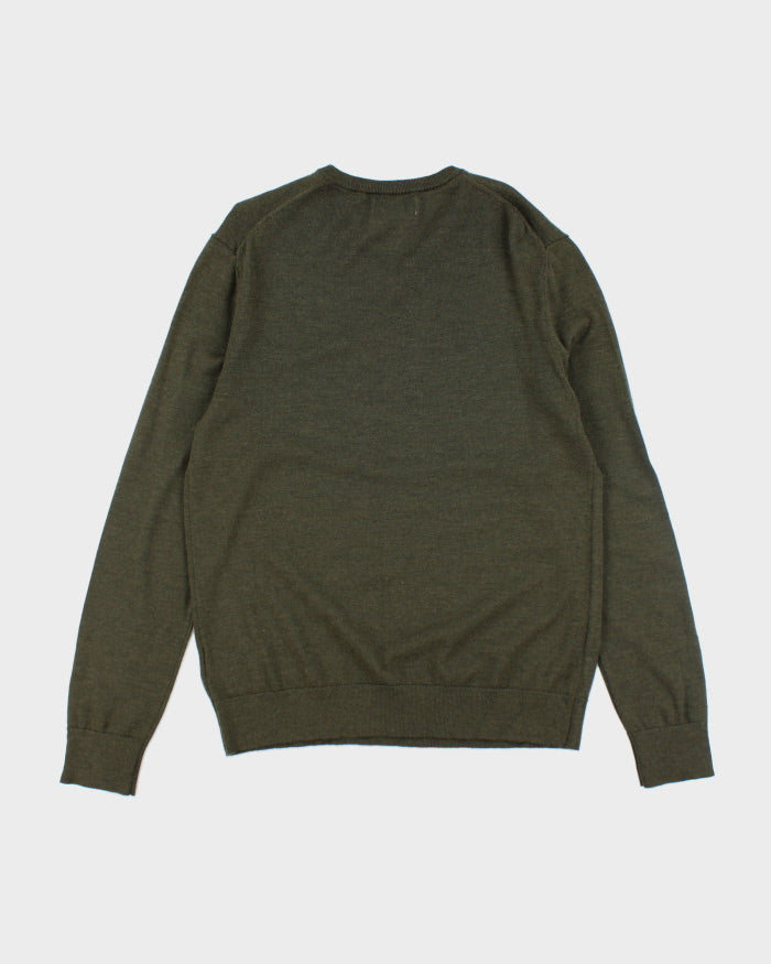 Calvin Klein Khaki Wool Jumper - L