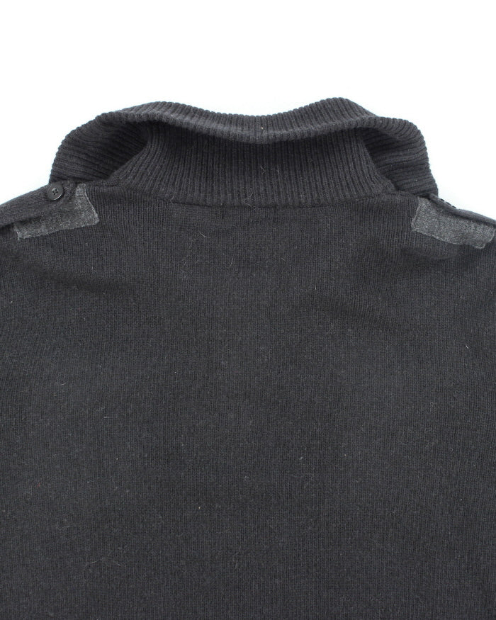 Vintage Distinction Wool Blend Quarter Zip Jumper - L