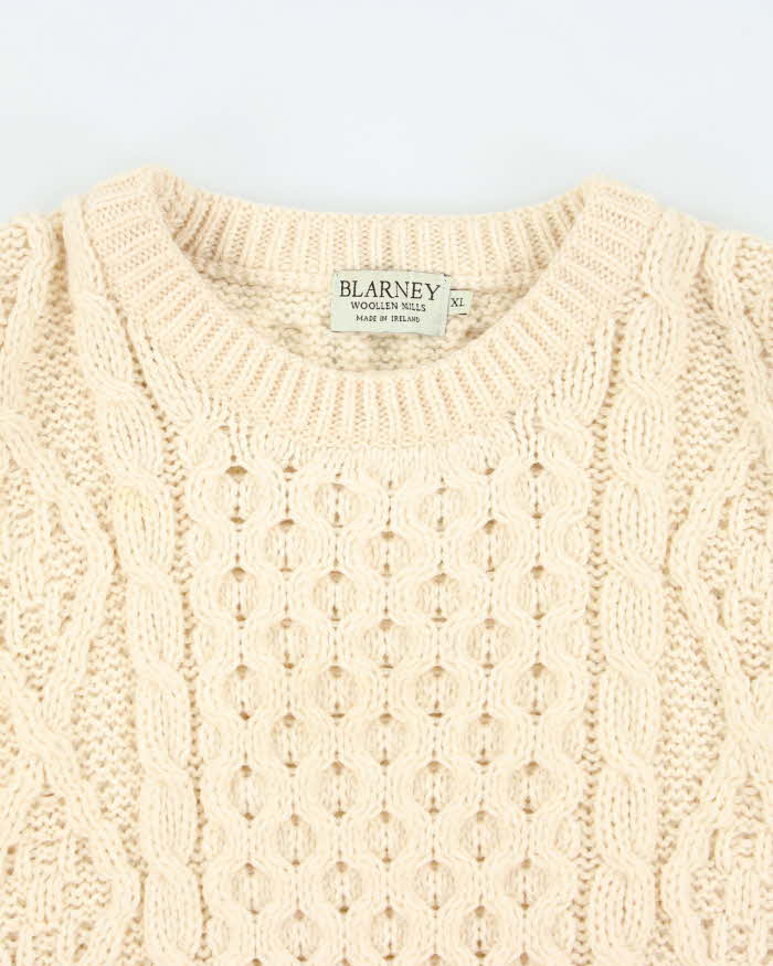Vintage Blarney Heavyweight Wool Aran Knit Jumper - XL