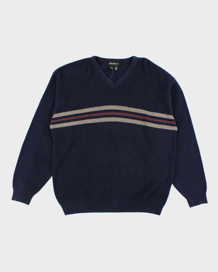 Vintage Eddie Bauer V-Neck Oversized Jumper - L