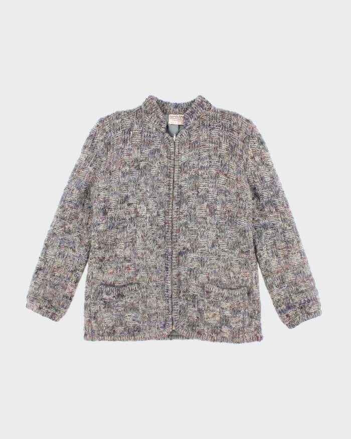 Vintage 70s Nordstrom Wool Zip-up Jumper - S