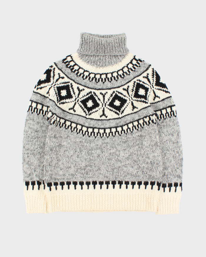 Moncler Ciclista Chunky Nordic Wool Roll-Neck Knit Jumper - M – Rokit Moncler Ciclista Chunky Nordic Wool Roll-Neck Knit Jumper - M – Rokit