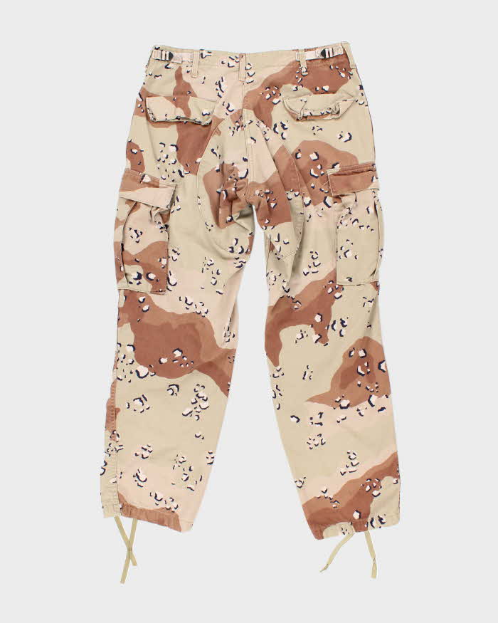 Vintage 90's Desert Chocolate Chip Camo Military Cargo Trousers - W32 L28