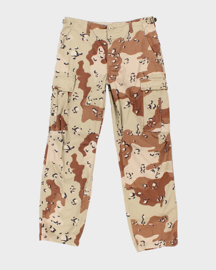 Vintage 2000's Desert Chocolate Chip Camo Military Cargo Trousers - W32 L29