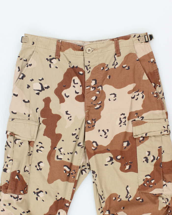 Vintage 2000's Desert Chocolate Chip Camo Military Cargo Trousers - W32 L29