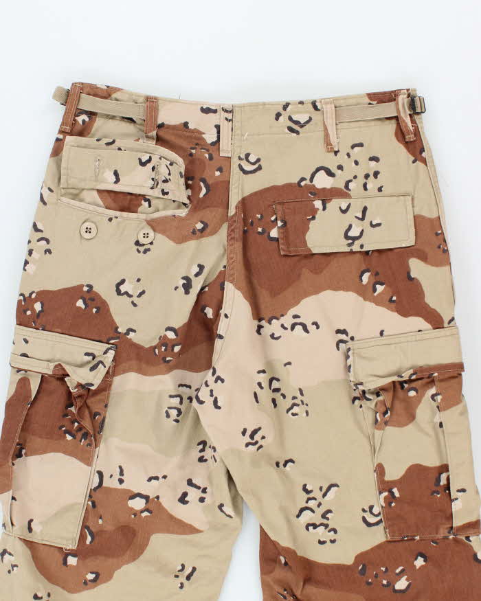 Vintage 2000's Desert Chocolate Chip Camo Military Cargo Trousers - W32 L29
