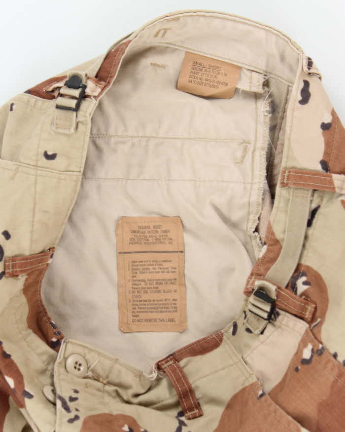 Vintage 2000's Desert Chocolate Chip Camo Military Cargo Trousers - W32 L29