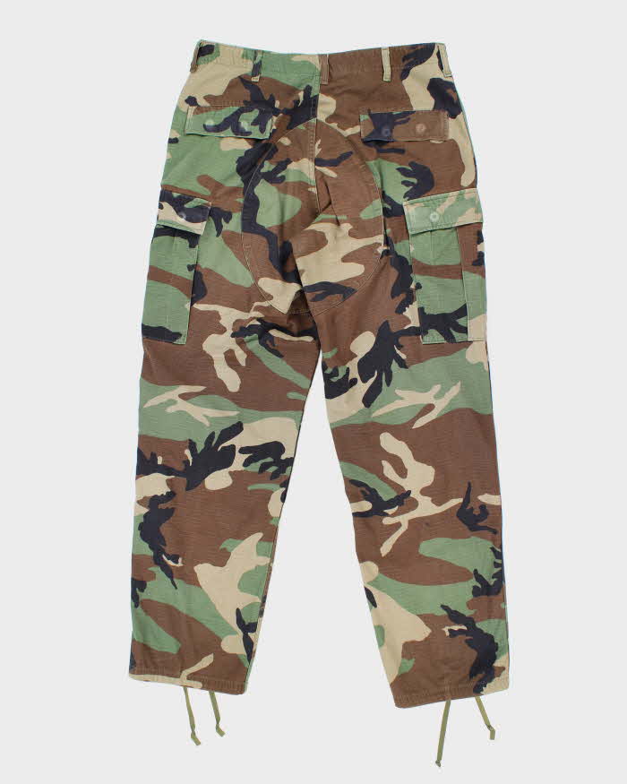 Vintage 90's Woodland Camouflage Military Cargo Trousers - W35 L31