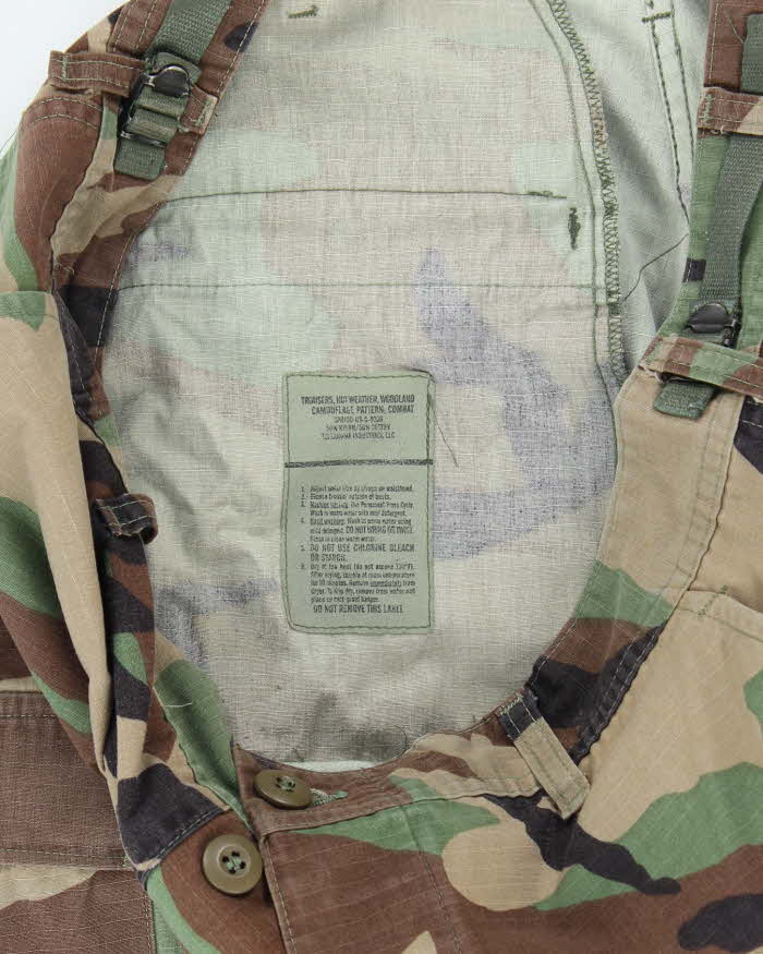Vintage 90's Woodland Camouflage Military Cargo Trousers - W34 L31