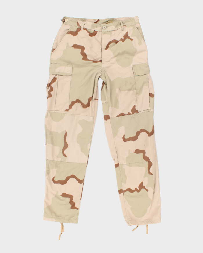 Vintage 90's Desert Camouflage Military Cargo Trousers - W32 L32
