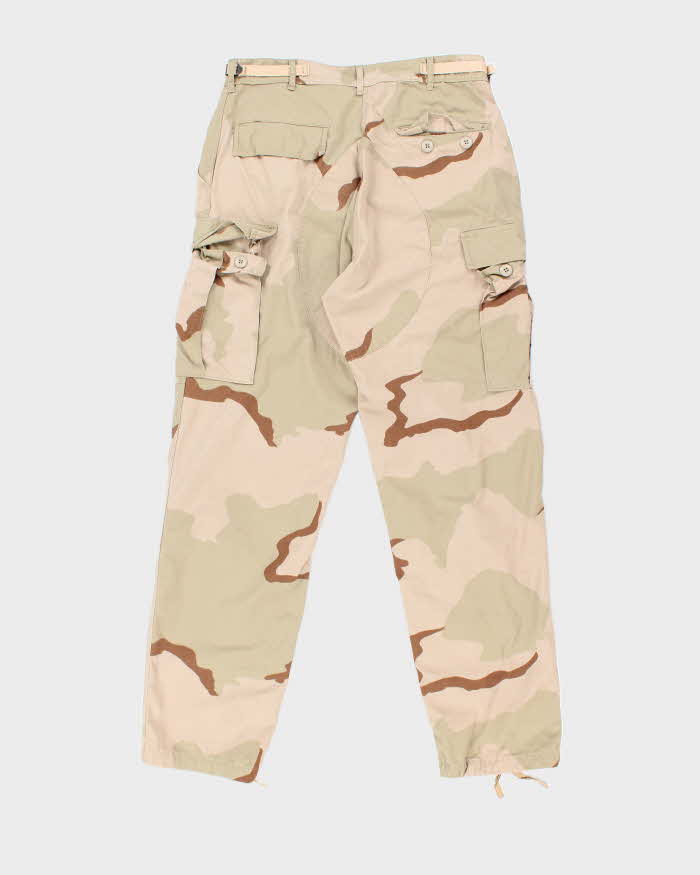 Vintage 90's Desert Camouflage Military Cargo Trousers - W32 L32