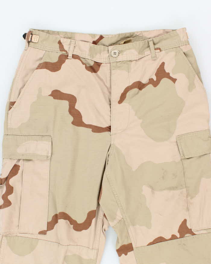 Vintage 90's Desert Camouflage Military Cargo Trousers - W32 L32