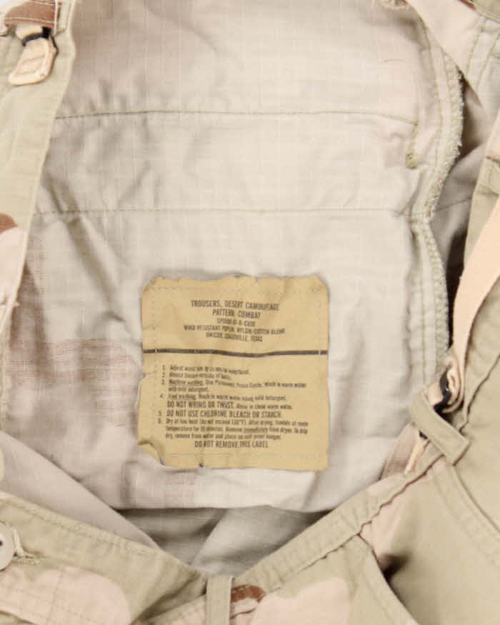 Vintage 90's Desert Camouflage Military Cargo Trousers - W32 L32