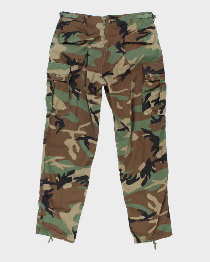 Vintage 90's Woodland Camouflage Military Cargo Trousers - W36 L32