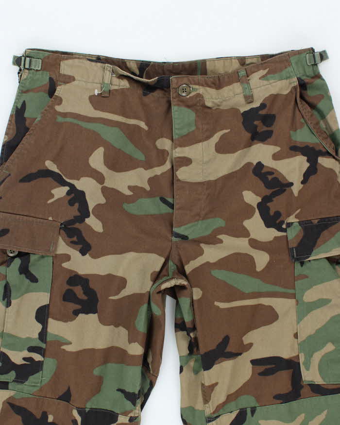 Vintage 90's Woodland Camouflage Military Cargo Trousers - W36 L32