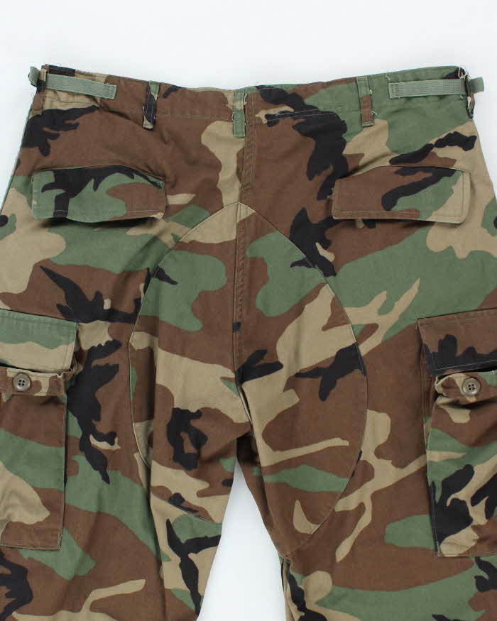 Vintage 90's Woodland Camouflage Military Cargo Trousers - W36 L32