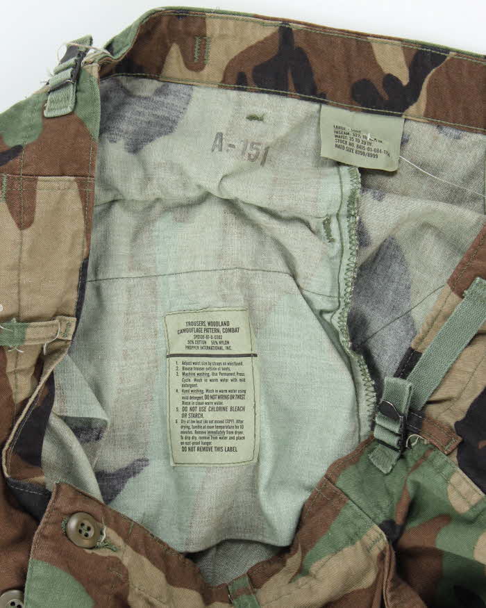 Vintage 90's Woodland Camouflage Military Cargo Trousers - W36 L32