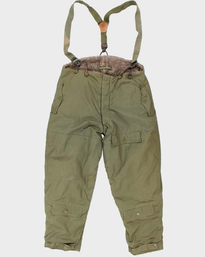 40s Vintage WW2 Flying Trousers & Suspenders - 40x33 – Rokit