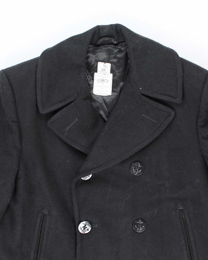 60s Vintage US Navy Pea Coat - Large