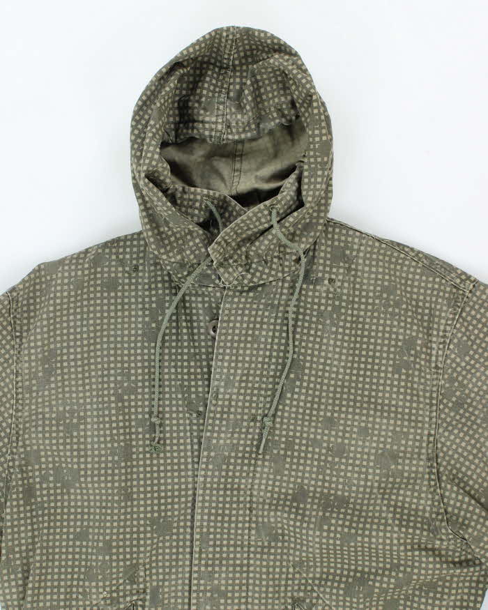 80s Vintage US army Desert Night Camo Parka - Large