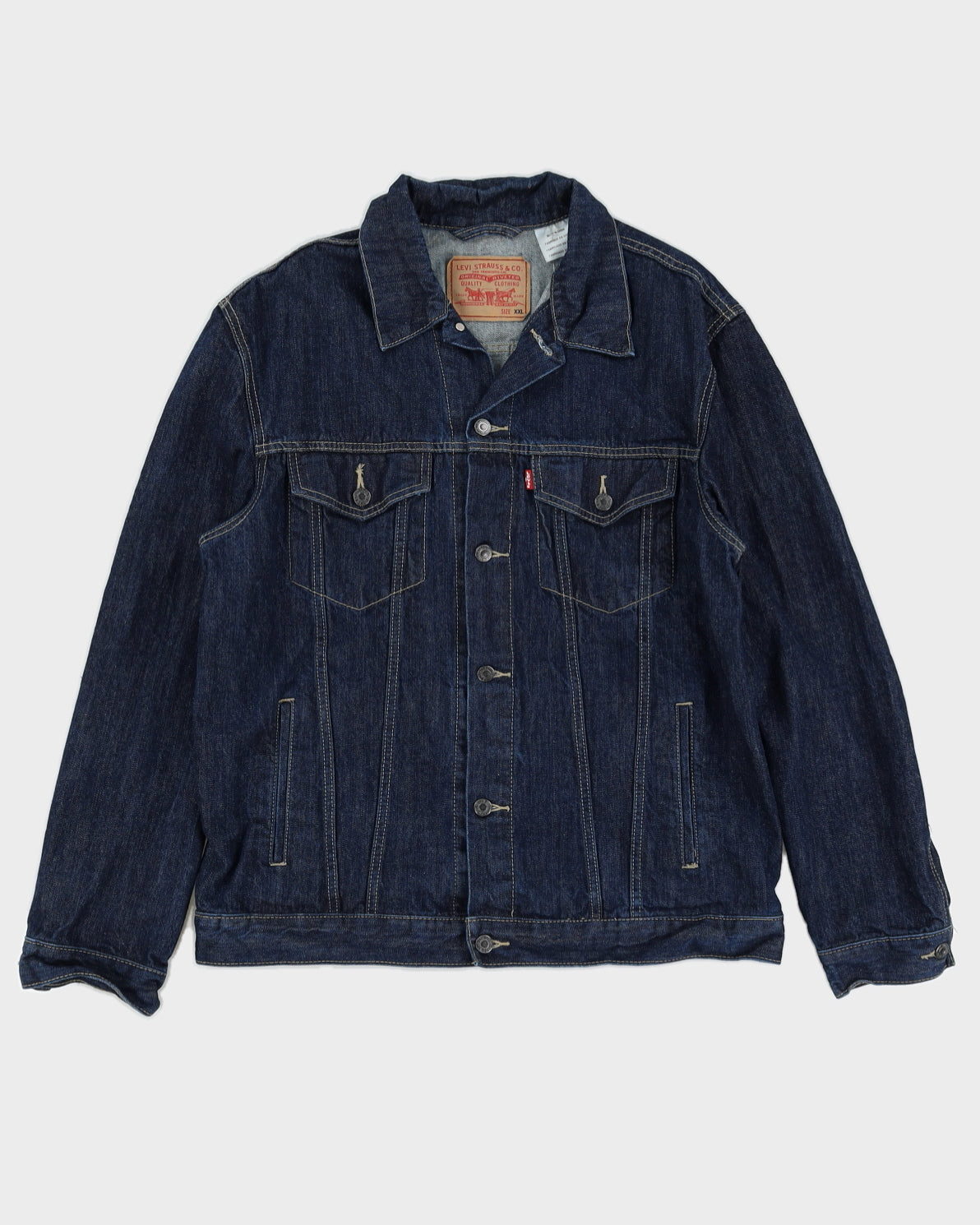 Levi's Blue Dark Washed Denim Jacket XXL Rokit