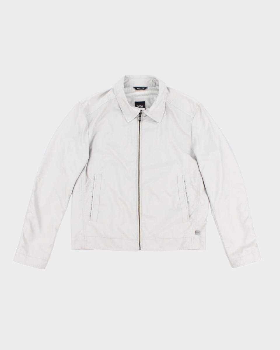Hugo boss white jacket discount