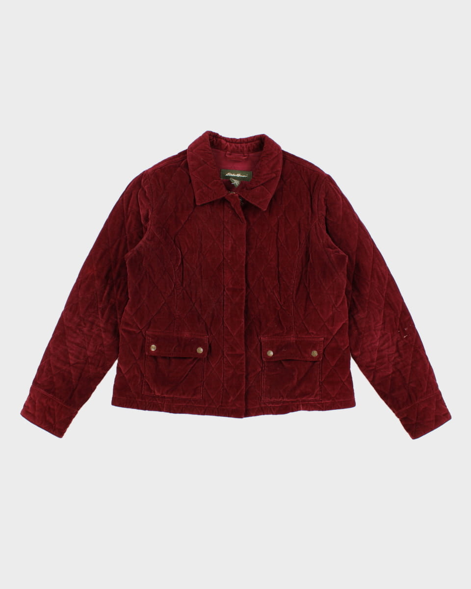 Red store corduroy jacket