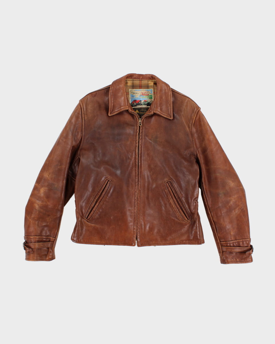 Vintage 30s Replica Aero Leather Co Horsehide Jacket - M – Rokit