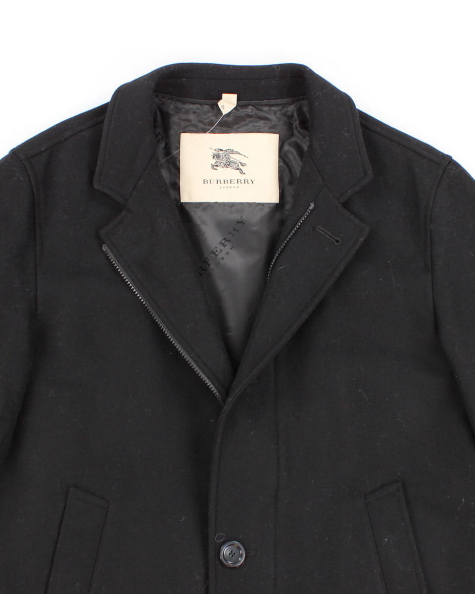 Men's Burberry All Black Winter Coat - M