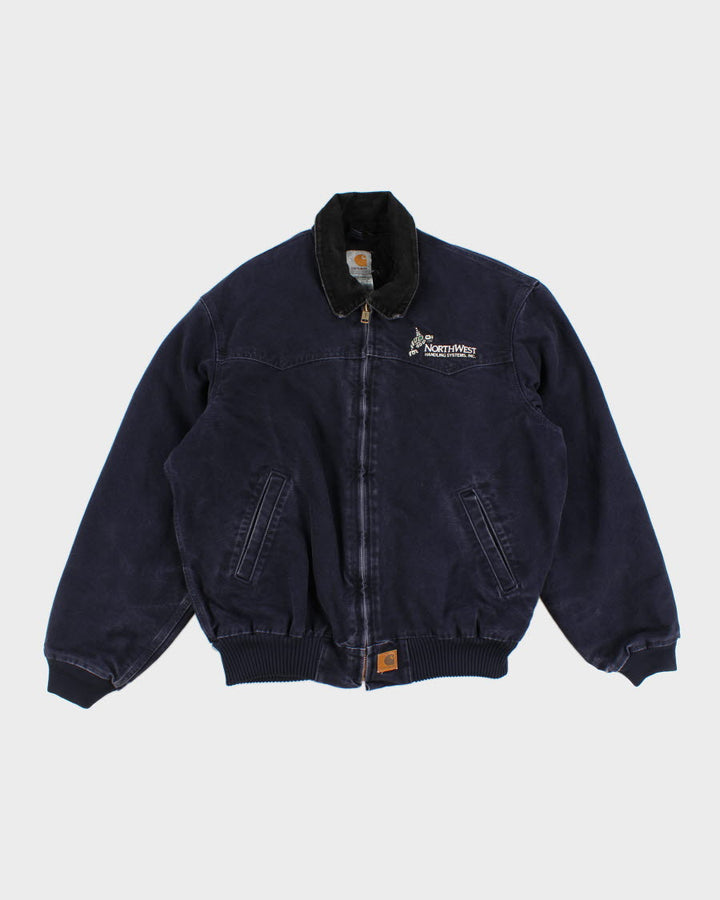 Vintage Carhartt Navy Work Wear Jacket - L