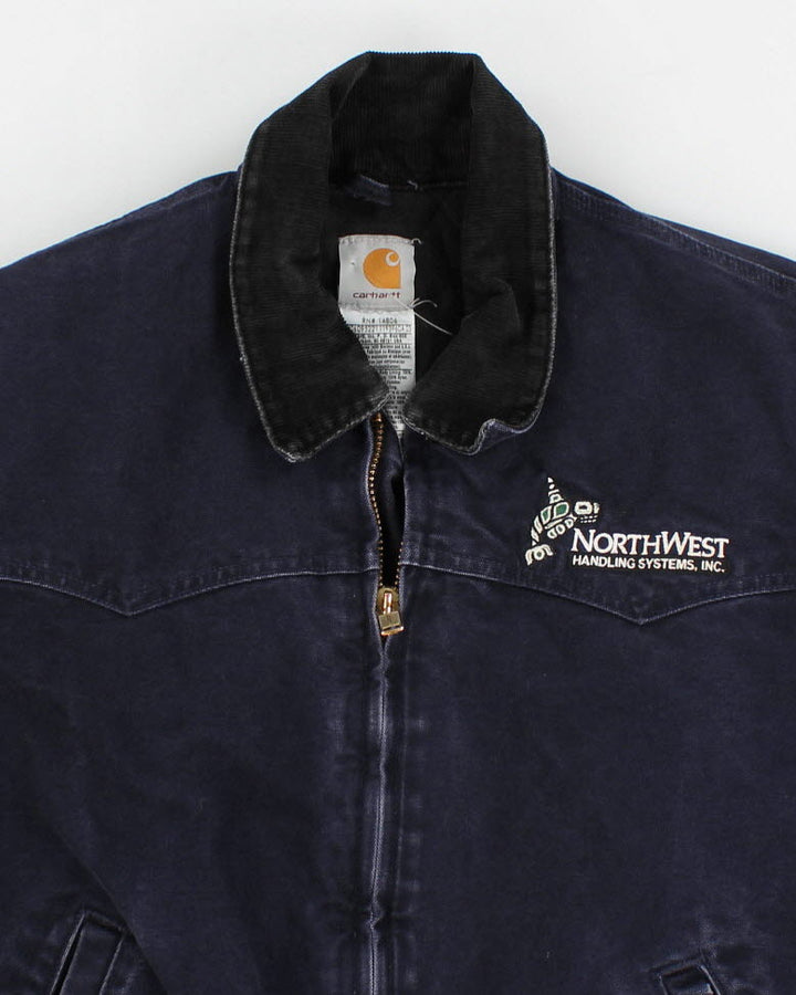 Vintage Carhartt Navy Work Wear Jacket - L