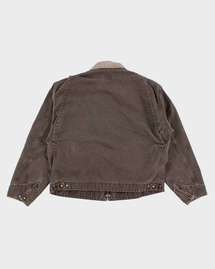 Vintage Carhartt Fleece Lined Brown Work Wear Jacket - XL