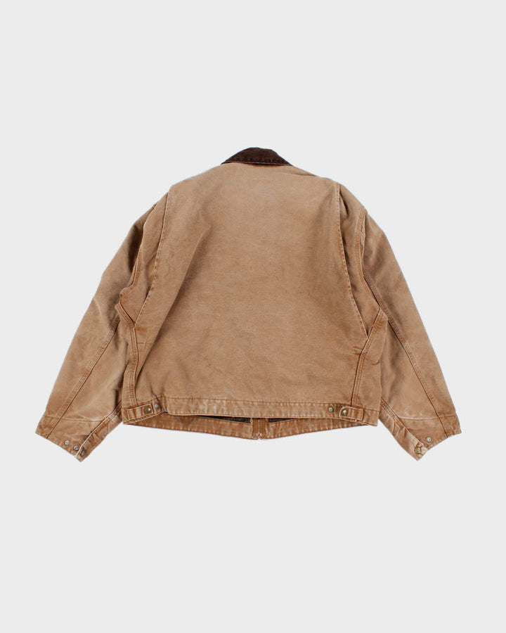 Vintage Carhartt Fleece Lined Beige Work Wear Jacket - XXL