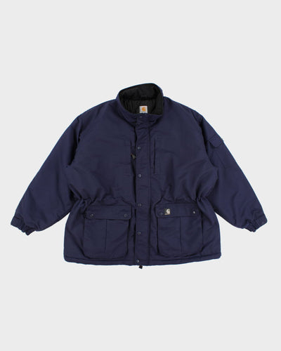 Vintage men's Blue Carhartt Padded Winter Jacket - XXL