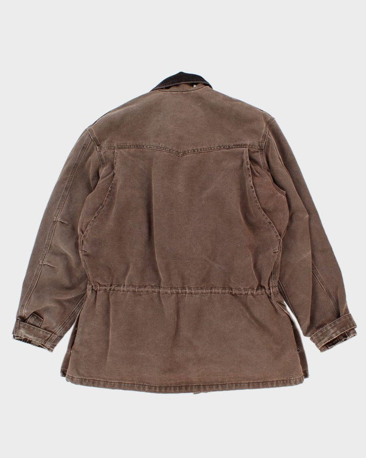 Vintage Carhartt Fleece Lined Brown Work Wear Coat - L