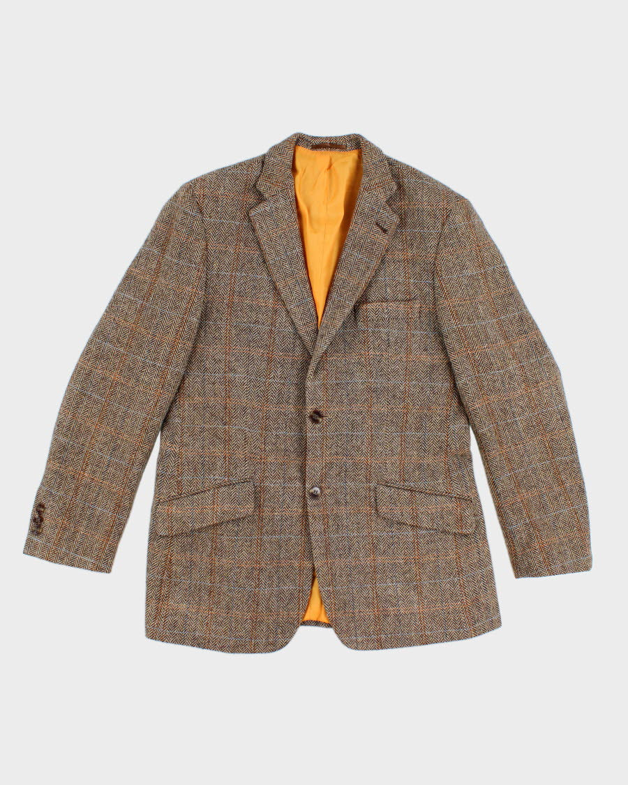 Vintage 80s Harris Tweed Herringbone Lightweight Jacket - M – Rokit
