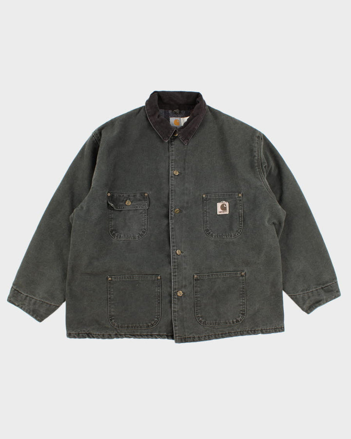 Vintage Carhartt Fleece Lined Thick Work Wear Jacket - XXL