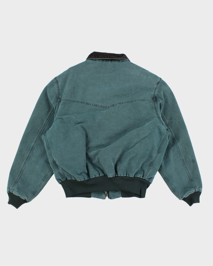 Vintage Carhartt Fleece Lined Green Work Wear Jacket - XL