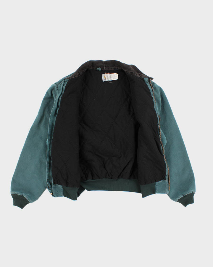 Vintage Carhartt Fleece Lined Green Work Wear Jacket - XL