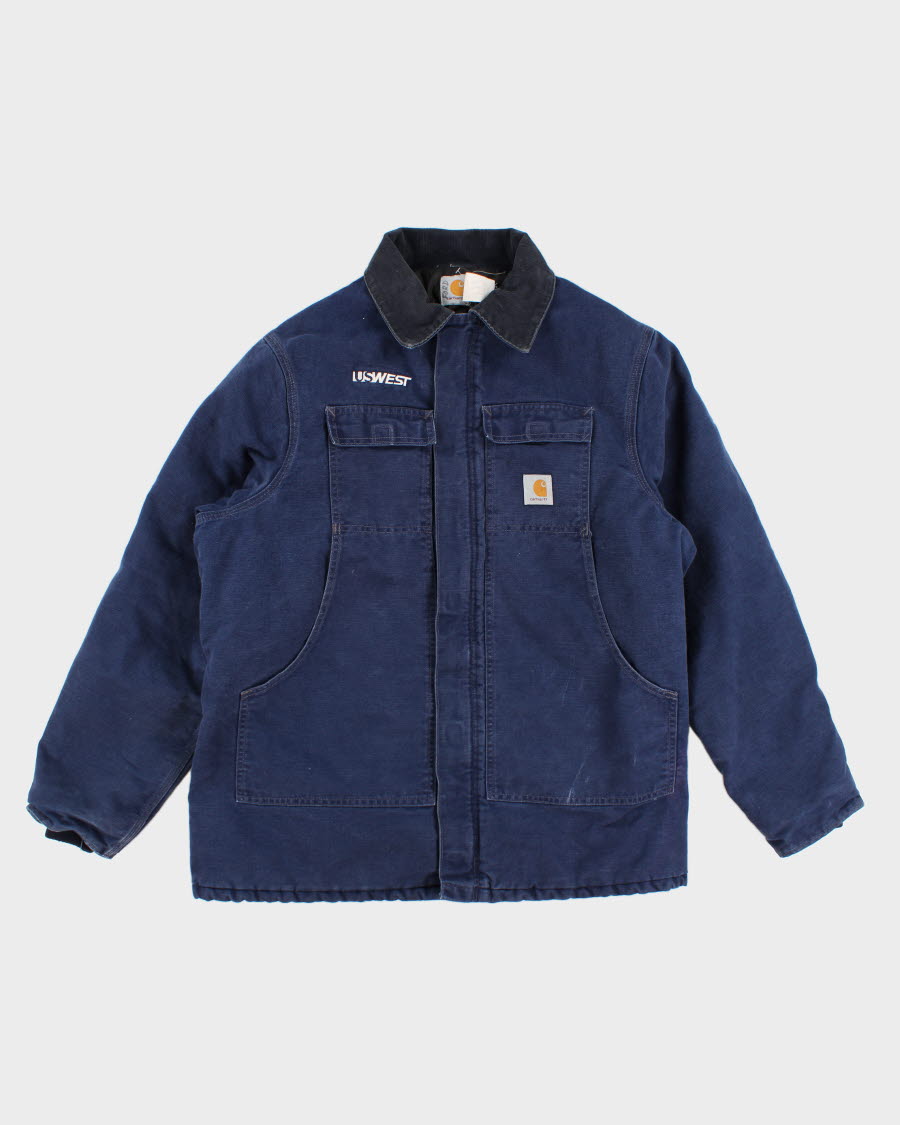 Vintage blauwe Carhartt jas voor heren - XXL