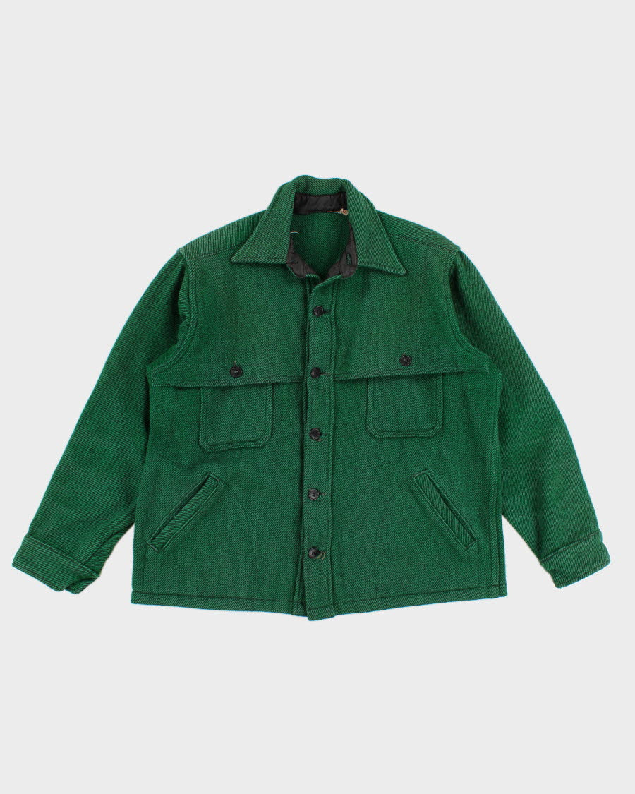 Mens green wool jacket discount