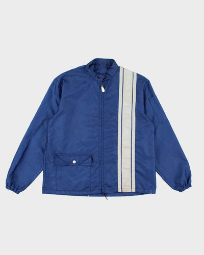 70's Vintage Men's Blue  Shell Racing Jacket - M